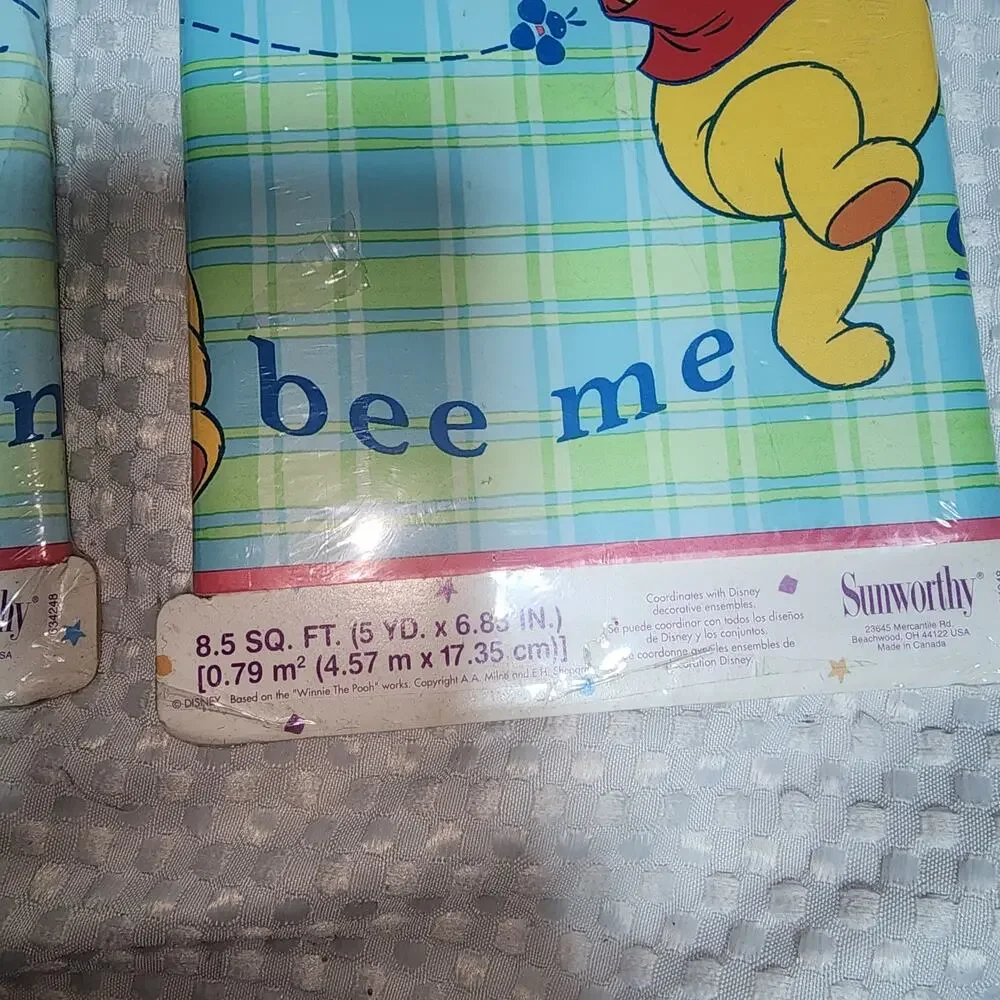 WINNIE THE POOH NWT VINTAGE GOTTA BEE ME SET OF 4 BORDER WALL